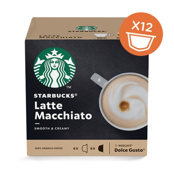 ⁦Starbucks Dolce Gusto Compatible Latte Macchiato Pods - 12 Capsules⁩ - الصورة ⁦2⁩