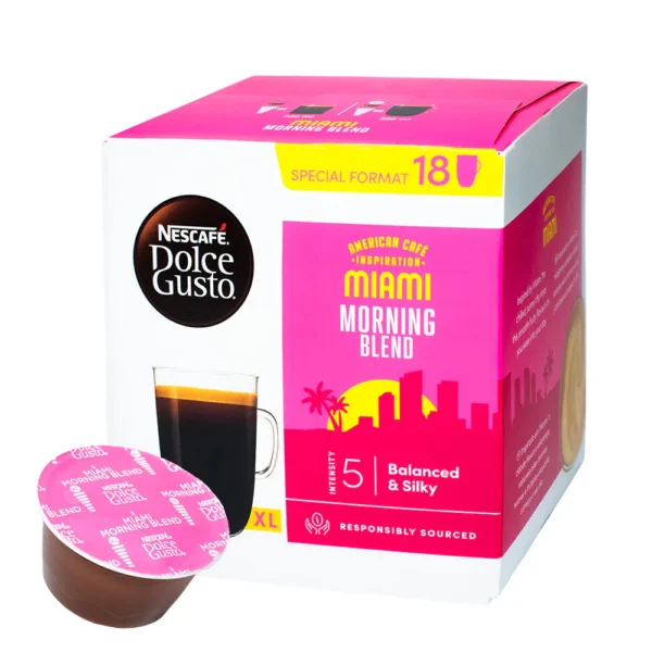 ⁦Nescafe Dolce Gusto - Aamericano Miami Morning Blend - 18 capsules⁩ - الصورة ⁦2⁩