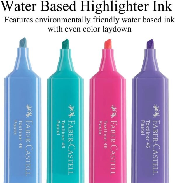 ⁦Faber-Castell 154681 Textliner Pastel Highlighter Pen (Pack of 8)⁩ - الصورة ⁦3⁩
